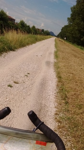 E2 fietspad Padua/Padova Italie